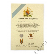 SAS Special Air Service Oath Of Allegiance Certificate